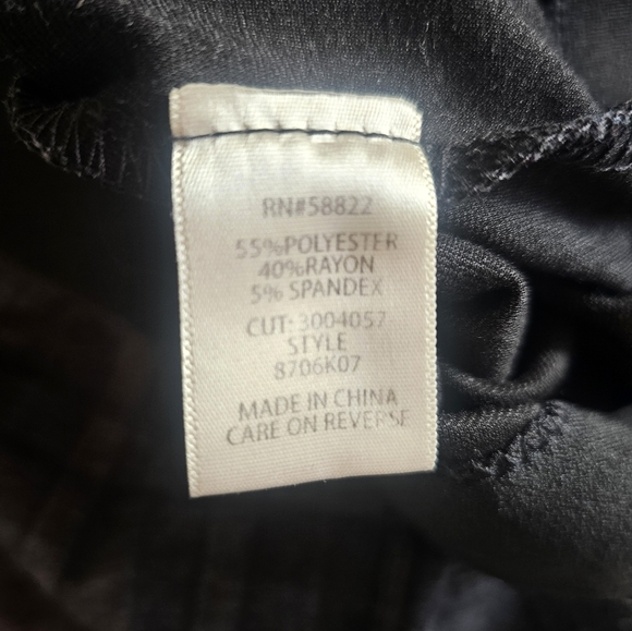 Max Studio XL Gray Plaid Stretch Pull-On Pants Office Career Trousers - Picture 5 of 8